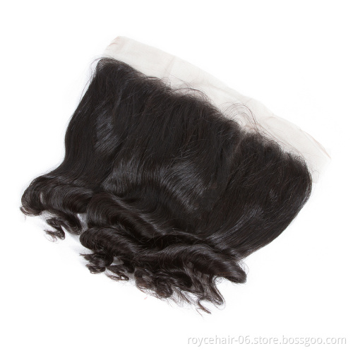 Illusion Raw Indian Cambodian Perruque Thin Skin Lace Front Brazilian Loose Wave 13x4 18 inch Frontals